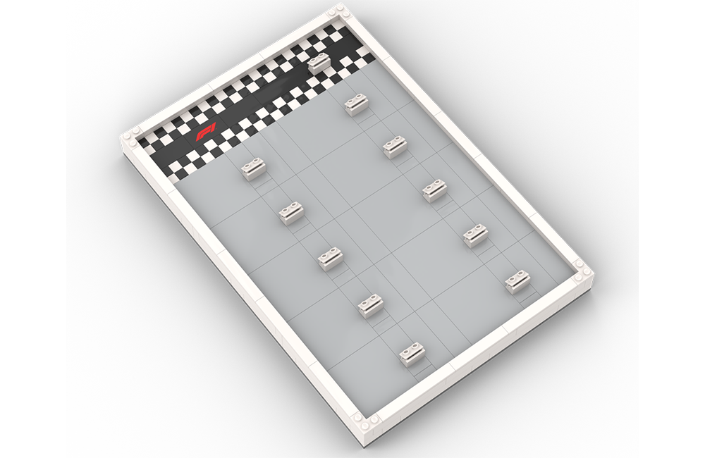 LEGO F1 Collectible Race Cars Display Frame MOC